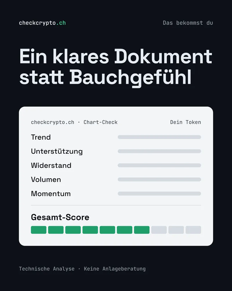 Instagram-Folie «Ein klares Dokument statt Bauchgefühl» mit Kriterien und Gesamt-Score